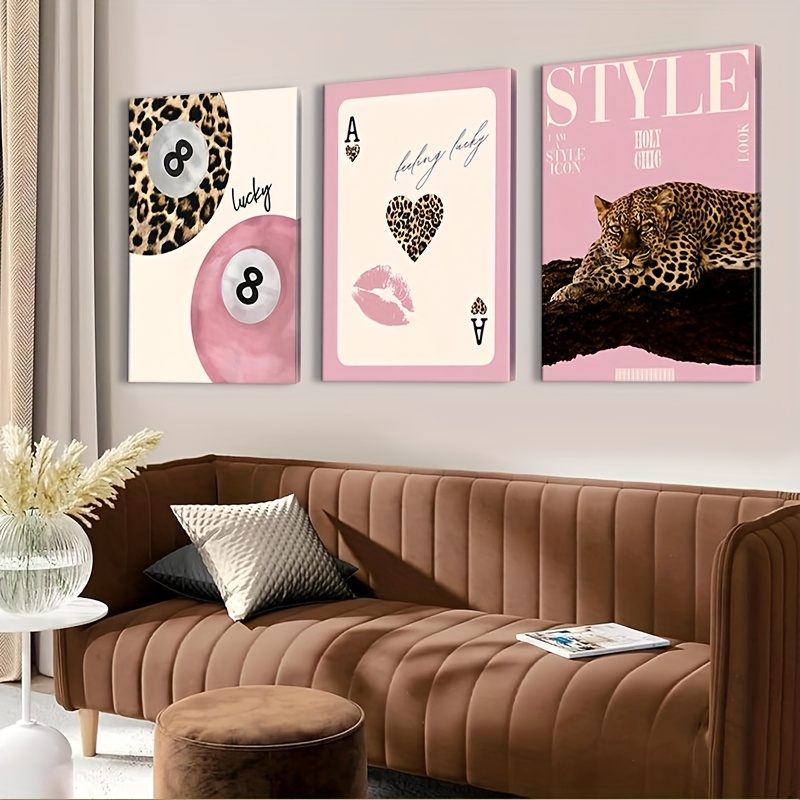 3 adet Leopar Çita Kanvas Tabl - Photography Design incelemesi ve fiyatı