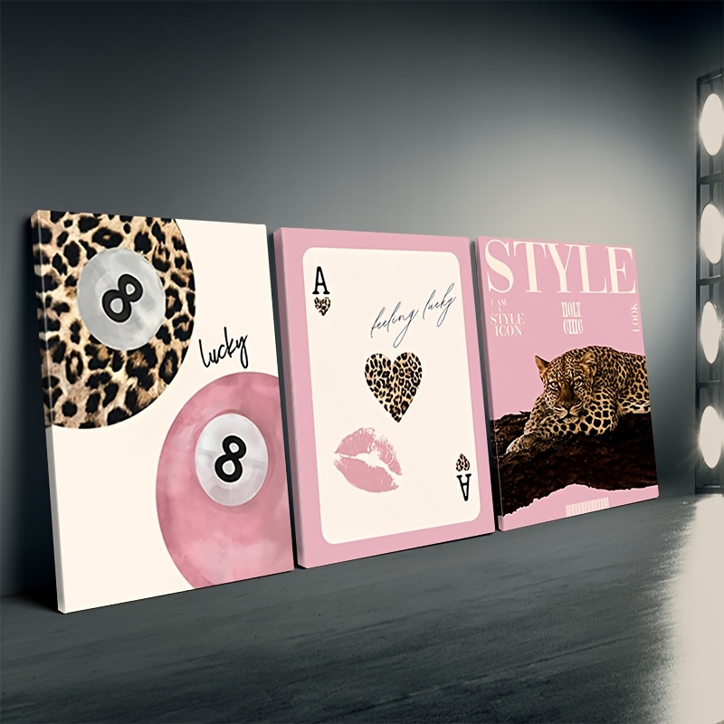 3 adet Leopar Çita Kanvas Tabl - Photography Design incelemesi ve fiyatı