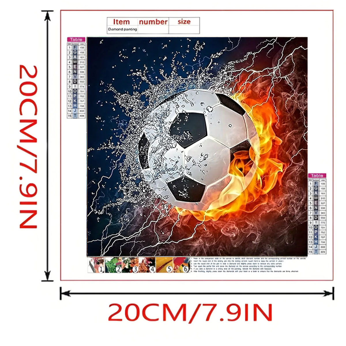 Bir dizi futbol elmas boyama s - Photography Geometry incelemesi ve fiyatı